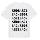 White t-shirt med Södra Selbäck ordlek t-shirt