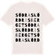 Vintage White t-shirt med Södra Skördrisberget ordlek t-shirt
