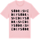 Pink Cotton t-shirt med Södra Smedby ordlek t-shirt