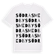 White t-shirt med Södra Smedby ordlek t-shirt