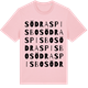 Pink Cotton t-shirt med Södra Spisbo ordlek t-shirt