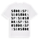 White t-shirt med Södra Spisbo ordlek t-shirt