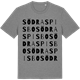 Mid Heather Gray t-shirt med Södra Spisbo ordlek t-shirt