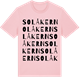 Pink Cotton t-shirt med Solåkern ordlek t-shirt
