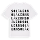 White t-shirt med Solåkern ordlek t-shirt