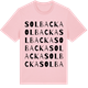 Pink Cotton t-shirt med Solbacka ordlek t-shirt