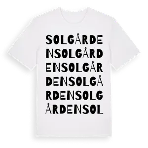 Solgården ordlek t-shirt – ekologisk bomull t-shirt från Pinshirt