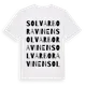 White t-shirt med Solvarboravinen ordlek t-shirt