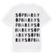 White t-shirt med Söpnarby ordlek t-shirt