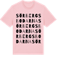 Pink Cotton t-shirt med Sörbergsbodarna ordlek t-shirt