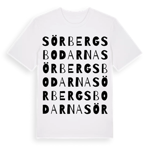Sörbergsbodarna ordlek t-shirt – ekologisk bomull t-shirt från Pinshirt