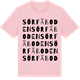 Pink Cotton t-shirt med Sörfäboden ordlek t-shirt