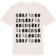 Vintage White t-shirt med Sörfäboden ordlek t-shirt