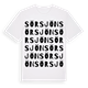White t-shirt med Sörsjön ordlek t-shirt