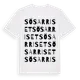 White t-shirt med Sösarriset ordlek t-shirt