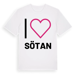 Jag älskar Sötan t-shirt stort tryck – ekologisk bomull t-shirt från Pinshirt