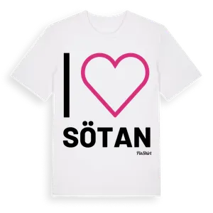 Jag älskar Sötan t-shirt stort tryck – ekologisk bomull t-shirt från Pinshirt