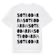 White t-shirt med Sotbodarna ordlek t-shirt