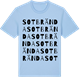 Blue Soul t-shirt med Sotbrända ordlek t-shirt
