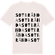 Vintage White t-shirt med Sotbrända ordlek t-shirt