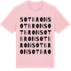Pink Cotton t-shirt med Sotbron ordlek t-shirt