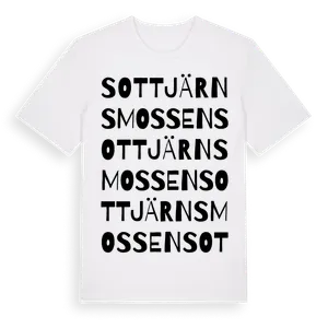 Sottjärnsmossen ordlek t-shirt – ekologisk bomull t-shirt från Pinshirt