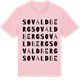 Pink Cotton t-shirt med Sovaldberg ordlek t-shirt