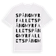 White t-shirt med Spångmyrfallet ordlek t-shirt