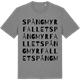 Mid Heather Gray t-shirt med Spångmyrfallet ordlek t-shirt