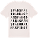 Vintage White t-shirt med Spånsfäbodarna ordlek t-shirt