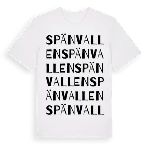 Spänvallen ordlek t-shirt – ekologisk bomull t-shirt från Pinshirt