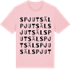 Pink Cotton t-shirt med Spjutsäl ordlek t-shirt
