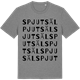Mid Heather Gray t-shirt med Spjutsäl ordlek t-shirt