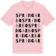 Pink Cotton t-shirt med Springarbo ordlek t-shirt