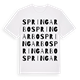 White t-shirt med Springarbo ordlek t-shirt