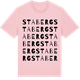 Pink Cotton t-shirt med Staberg ordlek t-shirt