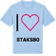 Blue Soul t-shirt med Jag älskar Staksbo t-shirt stort tryck