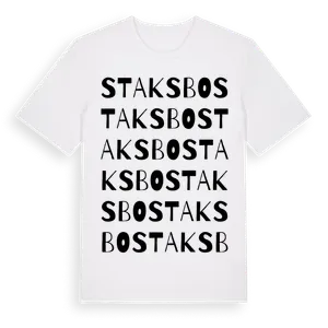 Staksbo ordlek t-shirt – ekologisk bomull t-shirt från Pinshirt