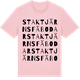 Pink Cotton t-shirt med Staktjärns fäbodar ordlek t-shirt