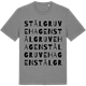 Mid Heather Gray t-shirt med Stålgruvehagen ordlek t-shirt