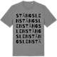 Mid Heather Gray t-shirt med Stängslen ordlek t-shirt
