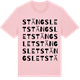 Pink Cotton t-shirt med Stängslet ordlek t-shirt