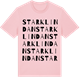 Pink Cotton t-shirt med Starklindan ordlek t-shirt