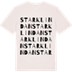 Vintage White t-shirt med Starklindan ordlek t-shirt