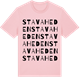 Pink Cotton t-shirt med Stavaheden ordlek t-shirt
