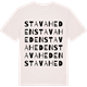 Vintage White t-shirt med Stavaheden ordlek t-shirt