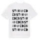 White t-shirt med Stavaheden ordlek t-shirt