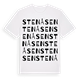 White t-shirt med Stenåsen ordlek t-shirt