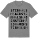 Mid Heather Gray t-shirt med Stenhålshagen ordlek t-shirt