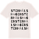 Vintage White t-shirt med Stenhålshagen ordlek t-shirt